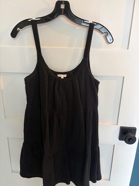 Z Supply Black Tiered Cotton Gauze Sundress